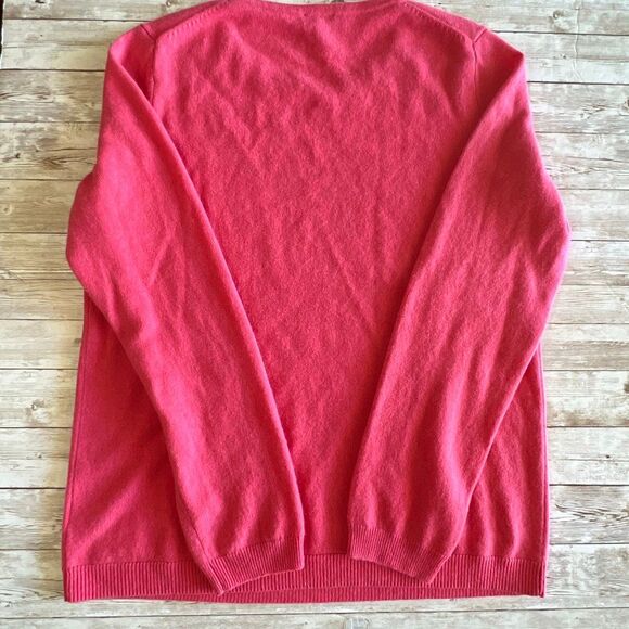 TALBOTS 100% Cashmere Sweater Large Pink Jumper Soft Lightweight Quiet Luxury - Picture 6 of 10